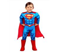 Rubies Boys Superman Costume Padded Jumpsuit & Cape Size 2T