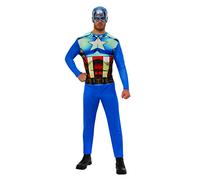 Rubies 820955-M Capitan América Costume, Multi-Coloured, M