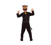 Rubies Official Miraculous Ladybug, Cat Noir Childs Costume and Eye mask, Superhero, Childs Size Large Age 7-8 Halloween