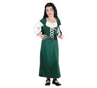 Rubies CF259L Green Maid Marion Costume, Girls, 9-12 Years