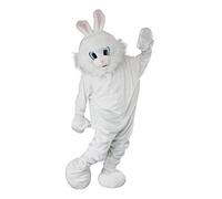 Charming White Jumbo Bunny Mascot Costume Set for Adults - Perfect for Birthday Parties, Events, Theater, Easter, Parades, & More Halloween Halloween