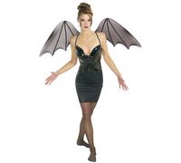 Rubies Chiffon Bat Wings Costume Accessory / One Size Black BN6034
