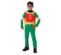 Rubies Official DC Comic Teen Titan Robin Kids Costume, Classic Super Hero Dress Up Small Age 3-4 Halloween, World Book Day