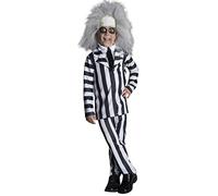 Rubies 610725_L Beetlejuice Deluxe Costume Child's, Striped, One Color