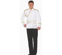 Rubies Cinderella Prince Charming adult costume jacket white and gold