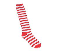 Rubies clown striped knee high socks adult red and white fancy dress accessory
