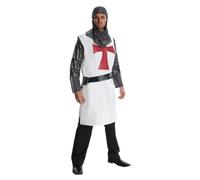 Rubies 880581 Heroes and Hombres Adult Knight to Remember Costume Medieval/Renaissance Sized, Solid, White, XL
