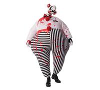 Adult EVIL CLOWN Killer IT Fancy Dress Costume Mens Horror Hell Creepy Halloween