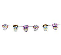 Rubies Costume Co S4361 Cardboard Garland-Dia de Los Muertos, Black, One Size