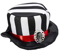 Rubies Costume Co Women's Black and White Striped Mini Top Hat
