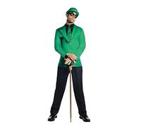 Rubies 880911_STD Dc Super Villains Riddler Adult Sized Costume, Solid, Green/Black, Large