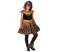 Rubies DC Comics Batgirl girls costume with dress, mask, cape, gauntlets