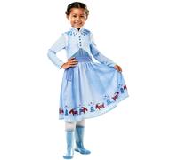 (multicoloured, S) Anna Frozen Olaf's Adventure Classic Disney ice queen costume Children's Carnival fairy princess Anna and Elsa Size