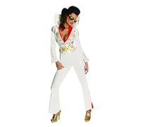 Rubies Elvis Woman's Secret Wishes Sexy Jumpsuit Costume, White, X-Small