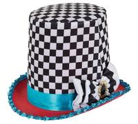 Rubies Forum Alice in Wonderland Mad Hatter Chequered Hat Adult Fancy Dress