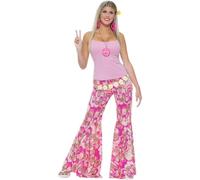 Rubies Forum Flower Power Hippie Hippy Bell Bottom Flares Women's Fancy Dress