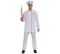 Rubies Forum Novelties Men's Gourmet Chef Costume, White, One Size