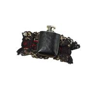 Rubies Forum Novelties Womens Roaring 20's Gangster Girl Garter and Flask Costume Accessory, Black, One Size US, Black, One Size