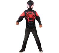 Rubies G34340 Official Disney Spider-Man Spider-Verse Miles Morales Deluxe Costume Top, Multi-Colour (Age 4 Years) Halloween