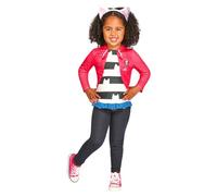 Rubie's Gabbys Dollhouse Accessories Set for Girls, Top with Printed Jacket and Headband with Ears, Official Gabby Dollhouse for Carnival, Christmas, Birthday, Parties and Halloween