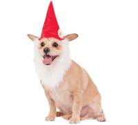 Rubie's Garden Gnome Hat with Beard for Hats, Medium/Large, Red/White