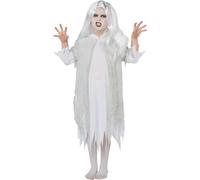 Rubies Official Ghostly Spirit Childs Costume and Wig, Haunting Ghost Ghoul, Child Size Small Age 3-4 Years Halloween
