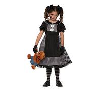 Rubies Girls Black Dark Rag Doll Costume Set (Medium Size) - Gorgeous Design, Perfect for Halloween, Dress-up Parties, Cosplay, & More Halloween Halloween