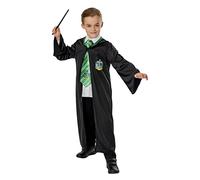Rubies Harry Potter Slytherin Student Kids Costume Kit with Robe Tie Wand