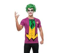Rubies Joker T-Shirt Mens Fancy Dress Halloween DC Comics Batman Villain Adults Costume (Men: Large)
