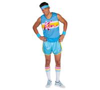 Mens Barbie Exercise Ken Costume Deluxe Tank Top Movie Adult Fancy Dress Outfit