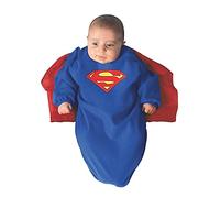 Rubie's Kid's Superman Bunting Newborn Costume, Newborn, Age 0 - 9 months, Height 56 cm (neck to bottom)