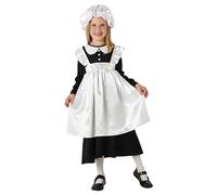 Rubies Kids Victorian Maid Costume with Bonnet Black and White 3-8 Years
