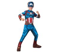 Boys Captain America Fancy Dress Marvel Avengers Book Day Superhero Costume