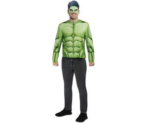 Rubies Marvel Hulk Men’s Costume Top and Felt Half Mask Green