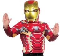 Rubies Marvel Iron Man Metallic Half Mask Avengers Costume Accessory Red Gold