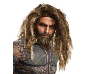 Rubie's Men's blonde Official DC Justice League Aquaman Wig and Beard Set, Brown