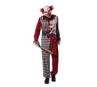 (Standard, Red/Black/White) Rubies Mens Evil Clown Costume