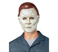 Rubies Men's Halloween II Michael Myers Formed Plastic Costume Half-Mask, One Size for Themed Parties and Halloween, As Shown, One Size