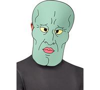 Rubies Men's SpongeBob SquarePants Handsome Squidward Foam Mask, As Shown, One Size