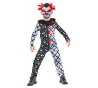 Rubies Monochrome Sinister Clown Suit Child Fancy Dress Costume