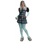 Rubie's Monster High Frankie Stein Fancy Dress Adult Medium Size 10-14 & Wig