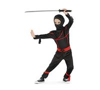 Rubies Ninja Costume, Black, Red, M (S8820-m), Solid