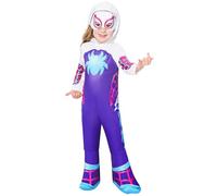 Ribie's Offical Spideman Ghost Spidey Marvel Costume, Kids Fancy Dress, Cartoon, Spidey Classic - Size 5-6