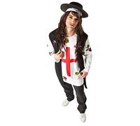 Mens 80's New Wave Popstar Costume Singer Adult Stag Halloween Fancy Dress Party