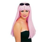 Rubies Official Adult's Glamour Wig - Light Pink - One Size Halloween