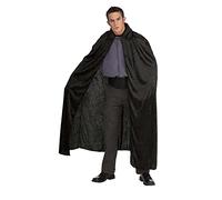 Rubies Official Adult's Halloween Long Crushed Velvet Cape Costume - Black, One Size Halloween