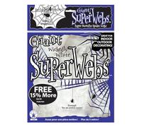 Rubies Official Adult's White Spider Web Halloween Decoration, 60 g - Large Halloween Halloween