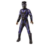 Rubies Official Avengers Black Panther Battle Suit, Deluxe Child Costume - Large, Age 9-12, Height 147 cm, Multicolour Halloween
