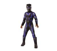 Rubies Official Avengers Black Panther Battle Suit, Deluxe Child Costume - Medium, Age 6-8, Height 132 cm, Multicolour Halloween