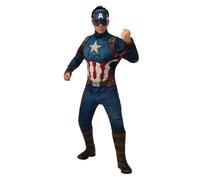 Rubies Official Avengers Endgame Captain America, Deluxe Adult Mens Costume - Size Standard/Medium Halloween